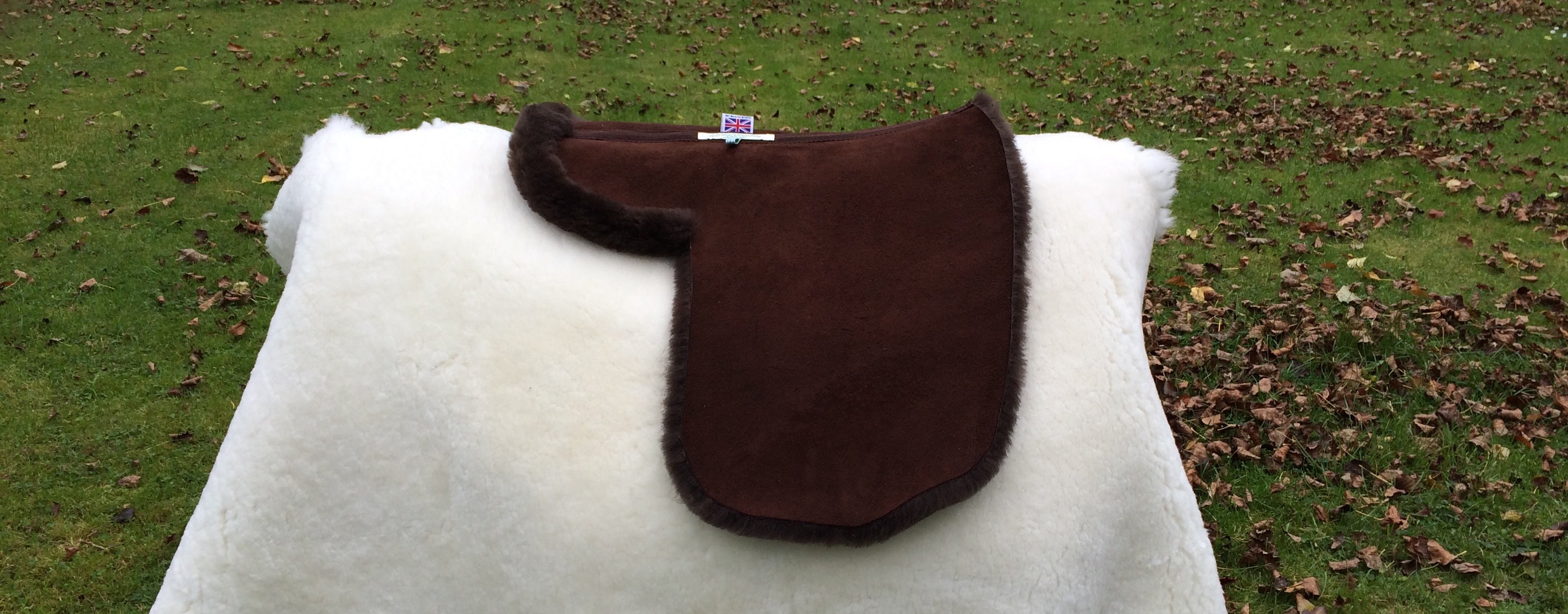 Pure sheepskin showing numnahs created in The Wirral